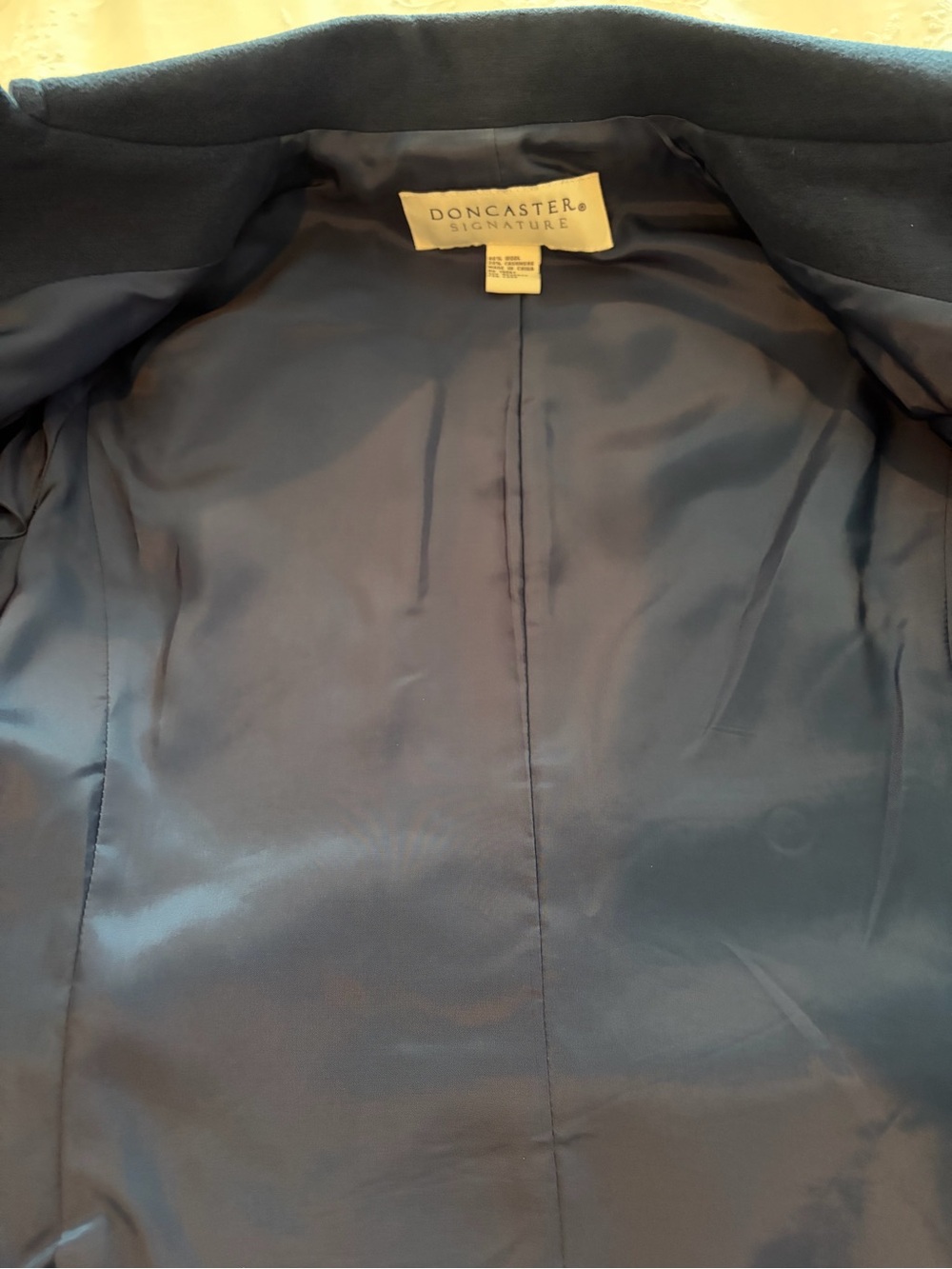 Doncaster Navy Button-Front Pea jacket - Picture 5 of 5